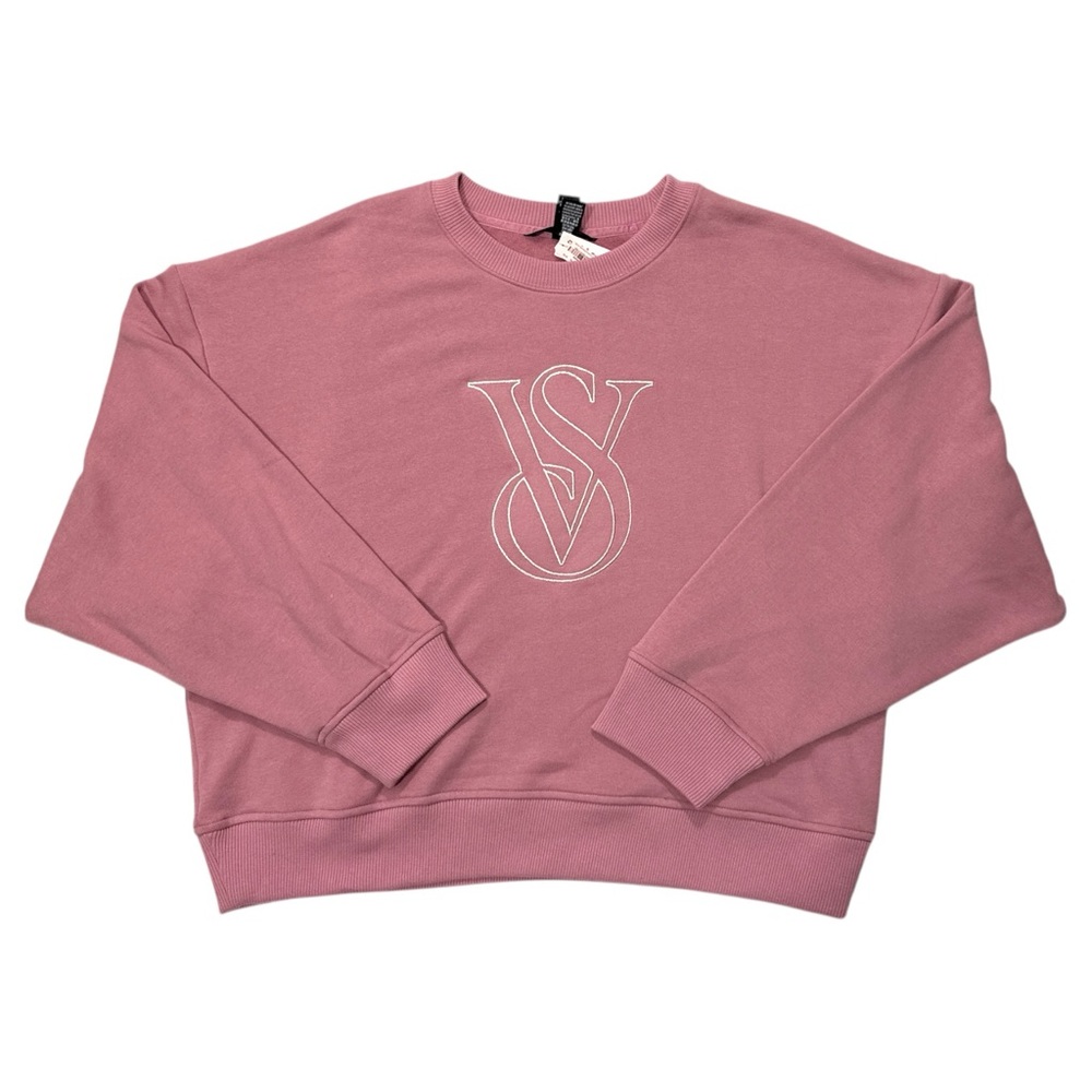 NWT Pink VS‎ Logo Sweatshirt Women’s XL